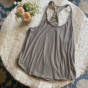 LULULEMON gold/sage workout tank top racer back 12